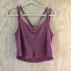 Urban outfitters purple strappy crop tank